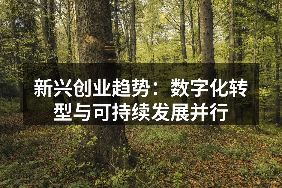 新兴创业趋势：数字化转型与可持续发展并行